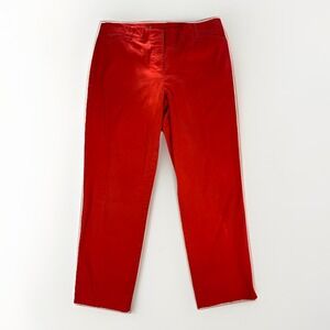 Talbots Perfect Crop Slim-Leg Red Pants Women's Size 10 Red Orange